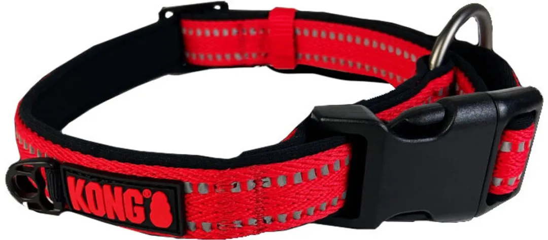 KONG Halsband Hond Nylon - L - Zwart