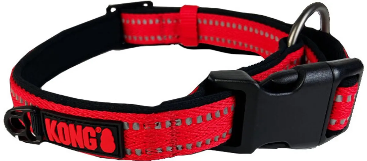 KONG Halsband Hond Nylon - L - Zwart
