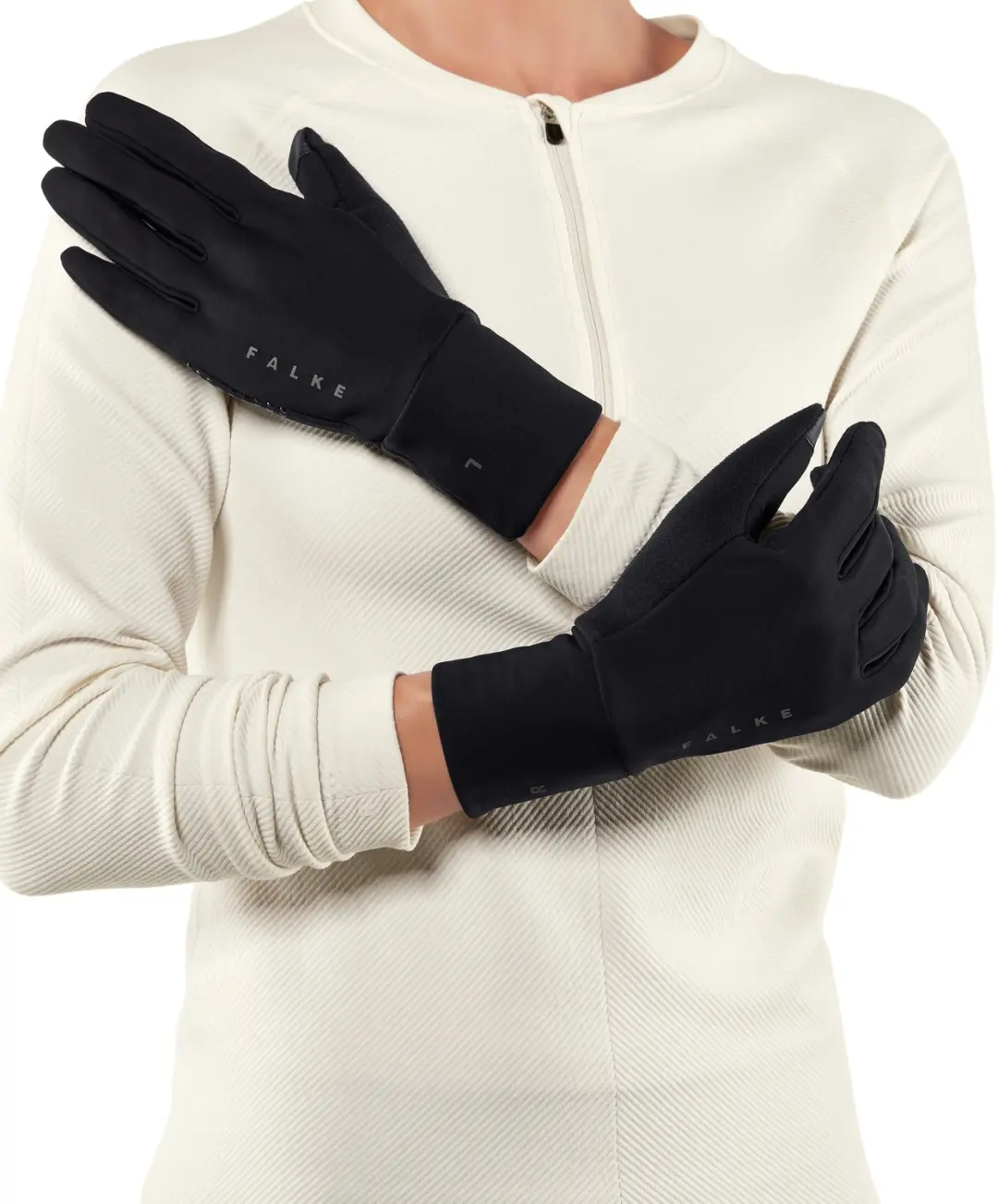 Falke Brushed Handschoenen - Touchscreen - Zwart - M/L - afbeelding 4 van 6