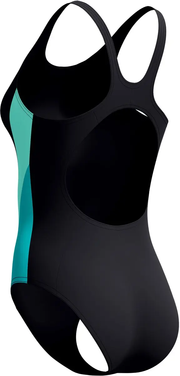 Speedo Colorblock Splice 2.0 Zwempak Dames - Zwart/Paars - afbeelding 2 van 6