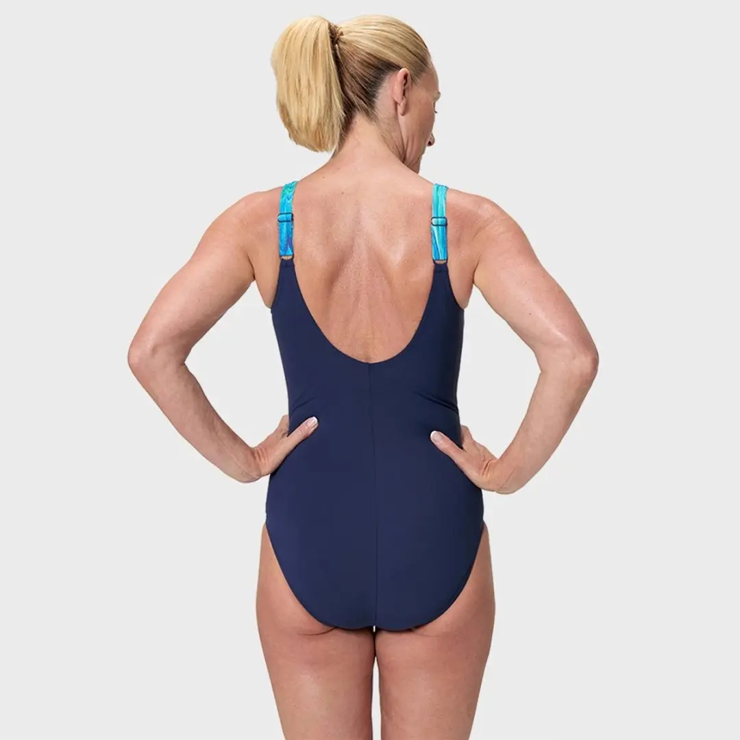 Speedo Lunalustre Badpak Dames - Maat 42 - Blauw - afbeelding 4 van 6