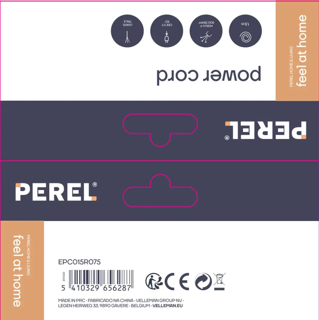 Perel Voedingskabel EPC015R075 1.5m - 2500W - afbeelding 3 van 4