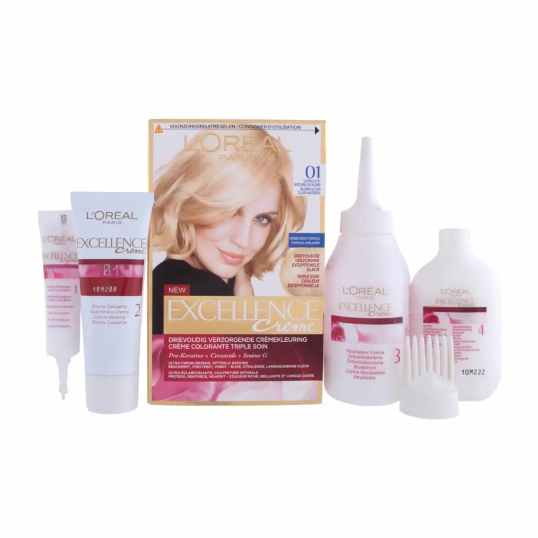 L'Oréal Excellence Pure Blonde 01 Permanente Haarkleuring - 2 Stuks - afbeelding 2 van 4