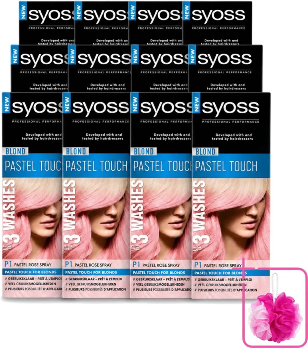 12 x Syoss Color Blond Pastel Touch P1 Pastel Rose