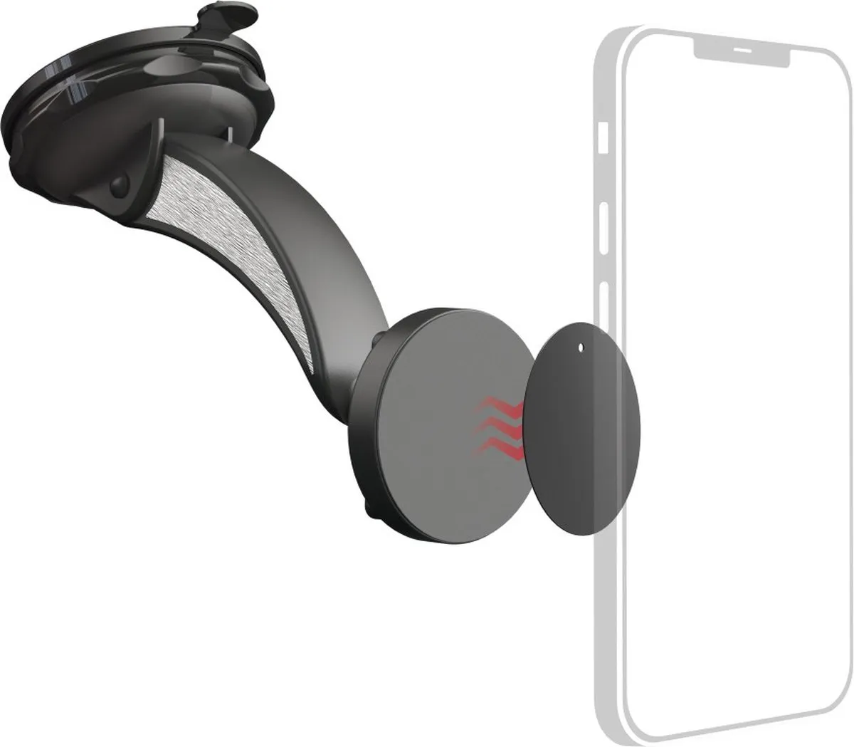 Hama GSM-houder Auto Magnet Zuignap 360° - Universeel - Zwart