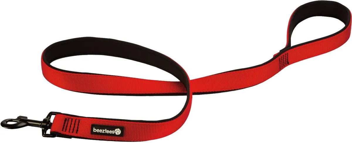 Beeztees Parinca Premium Hondenriem - Rood 180cm x 25mm