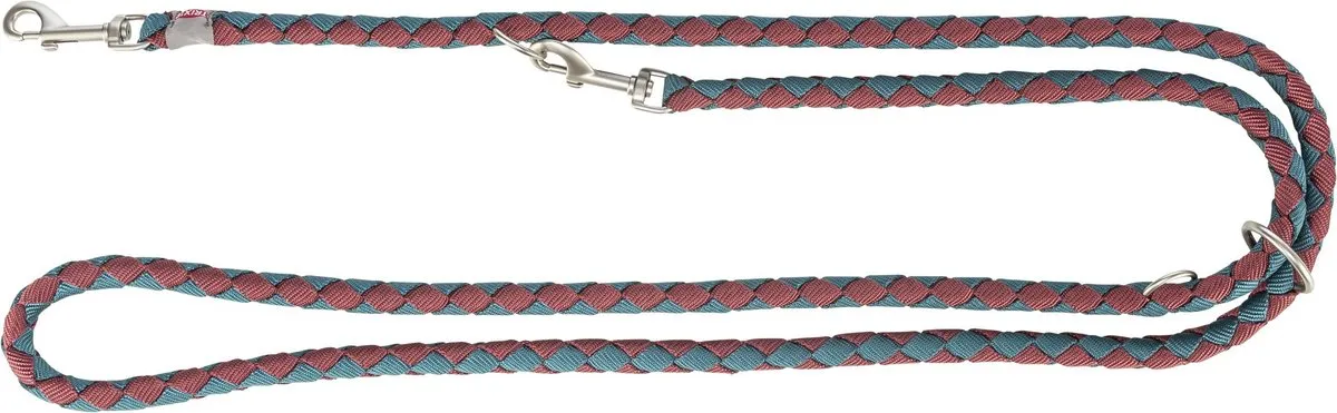 Trixie Cavo Hondenriem Verstelbaar - 200x1,2cm - Sangria/Petrol