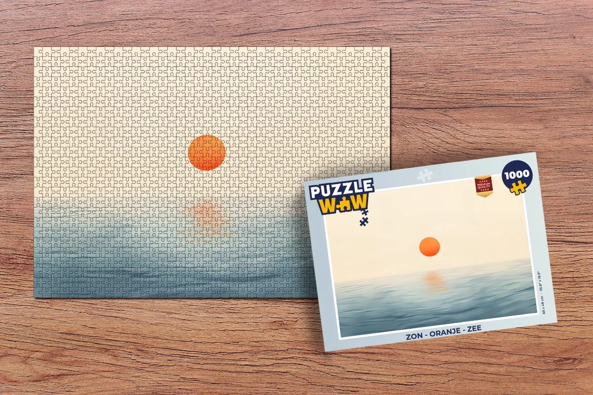 PuzzleWow Legpuzzel 1000 Stuks - Zon & Zee - Oranje