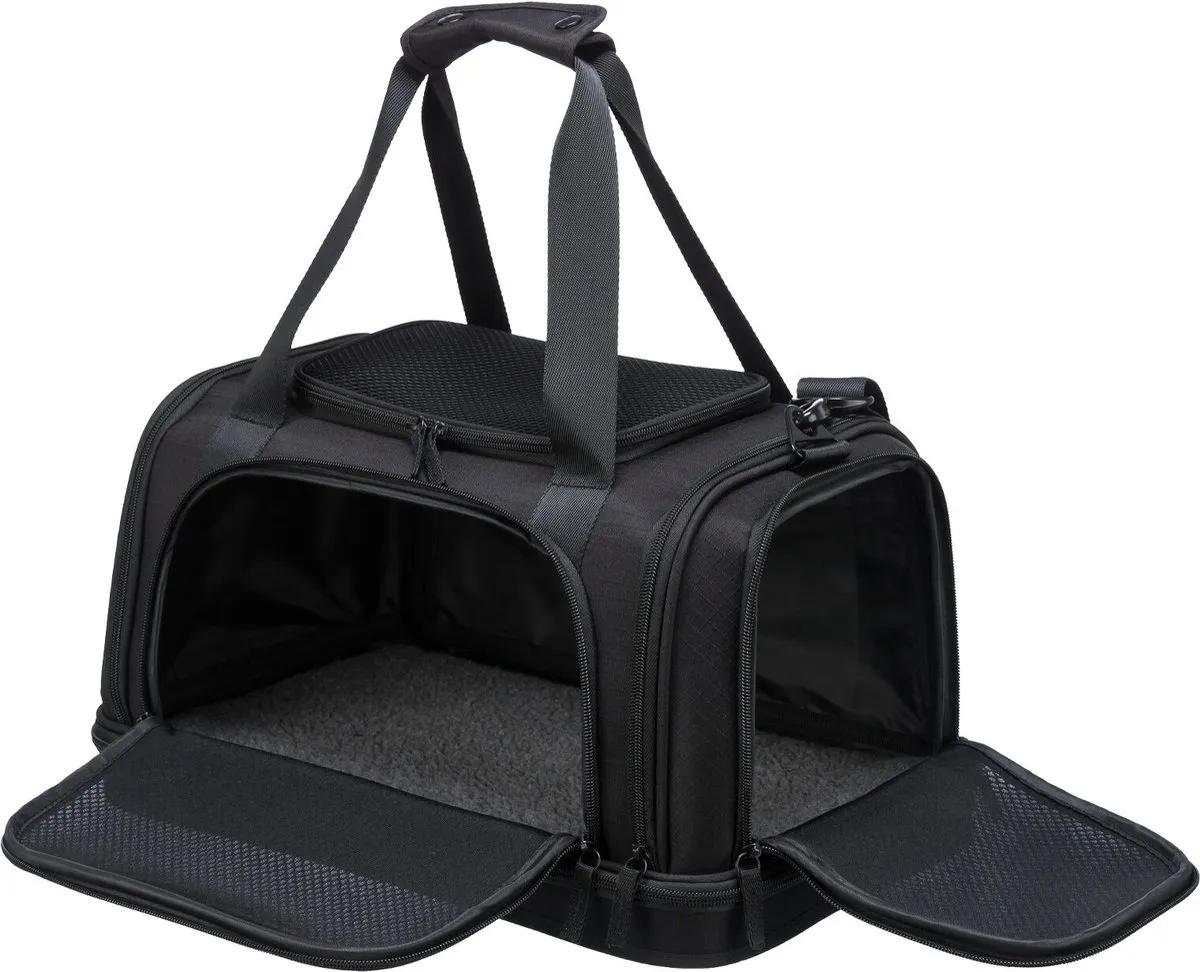 Trixie Vliegtuigtas - Zwart 44x28x25cm - afbeelding 6 van 6