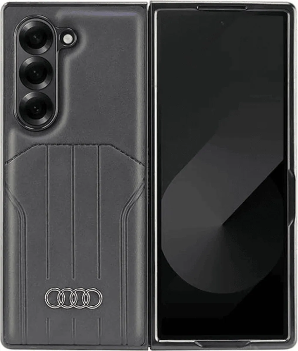 Audi Synthetic Leather MagSafe Hoesje - Samsung Galaxy Z Fold 6 - Zwart - afbeelding 6 van 6