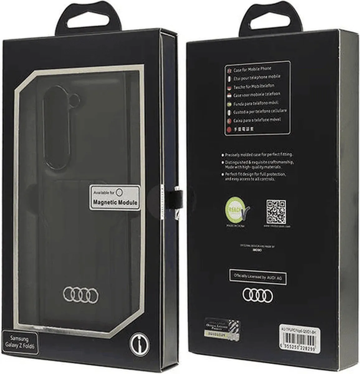 Audi Synthetic Leather MagSafe Hoesje - Samsung Galaxy Z Fold 6 - Zwart