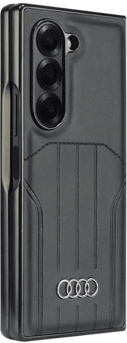 Audi Synthetic Leather MagSafe Hoesje - Samsung Galaxy Z Fold 6 - Zwart