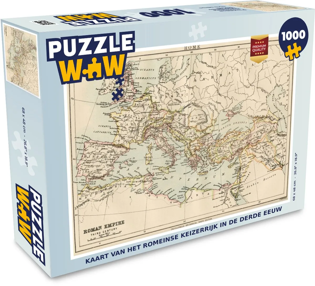 PuzzleWow Rome Landkaart Puzzel 1000 Stuks