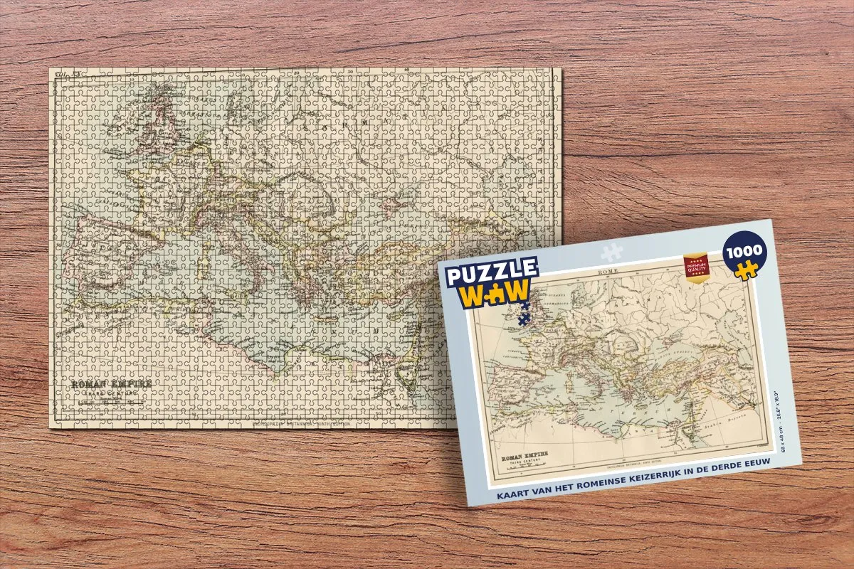 PuzzleWow Rome Landkaart Puzzel 1000 Stuks - Multicolor