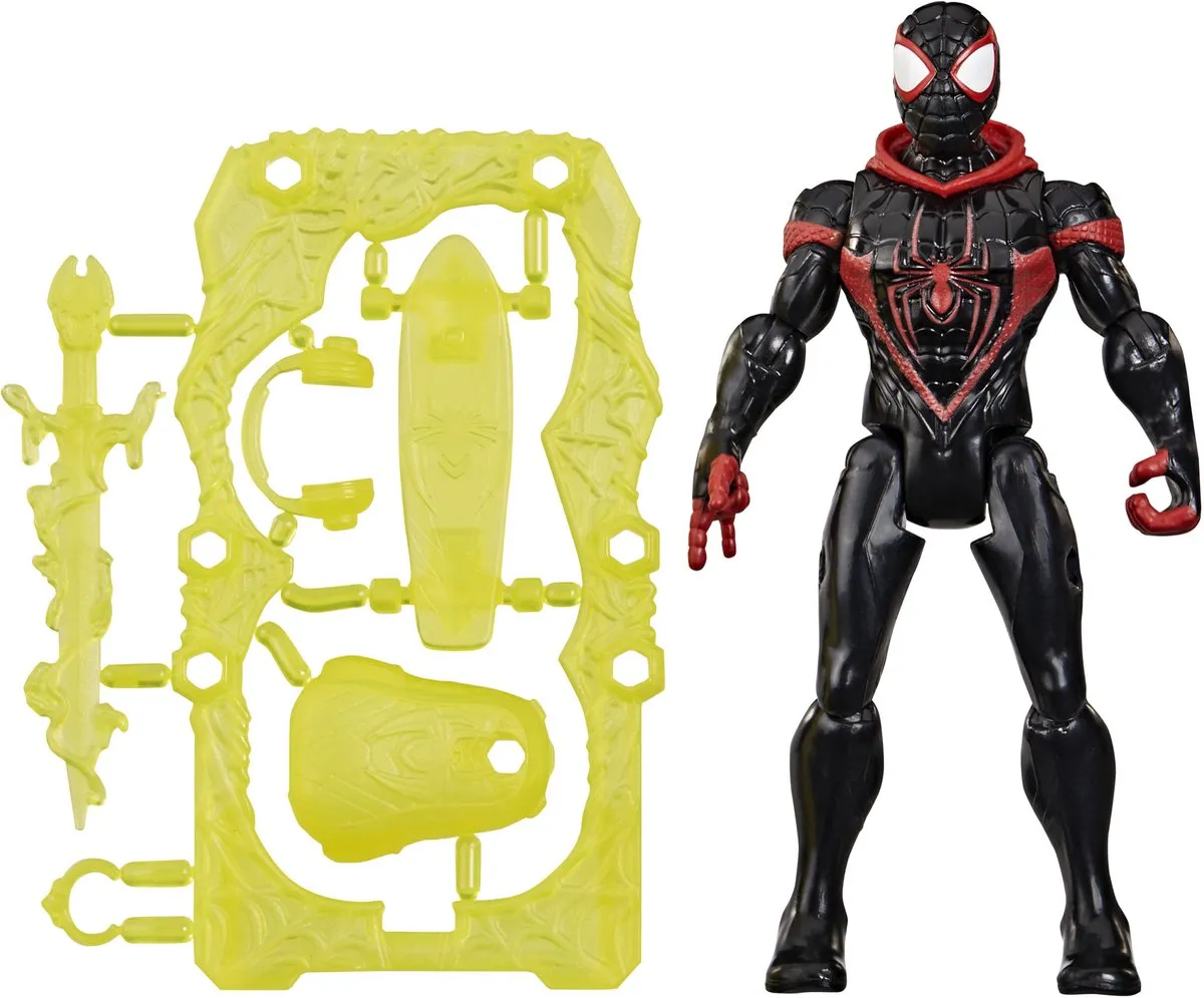 Marvel Spider-Man ActionVerse Miles Morales Actiefiguur - Zwart