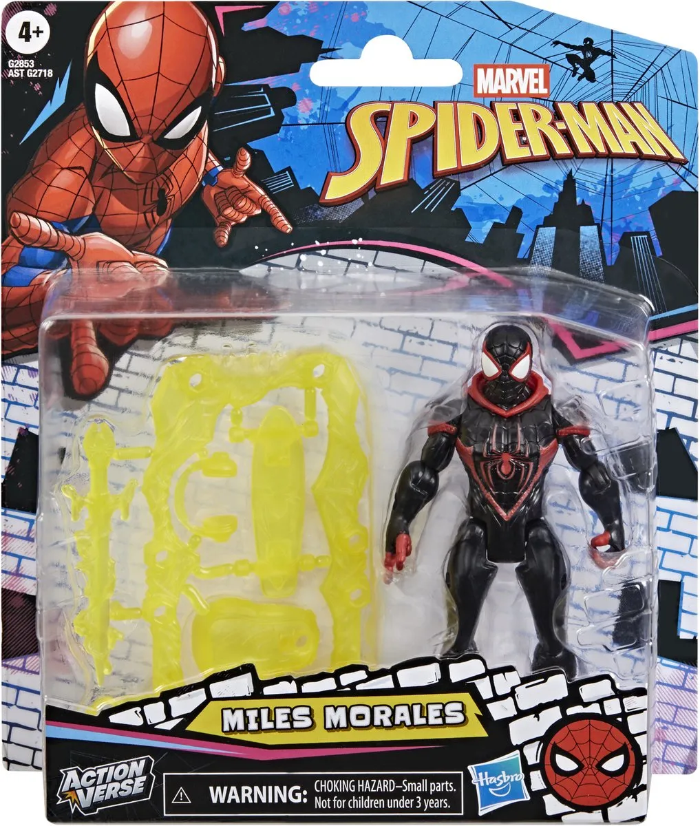 Marvel Spider-Man ActionVerse Miles Morales Actiefiguur - Zwart