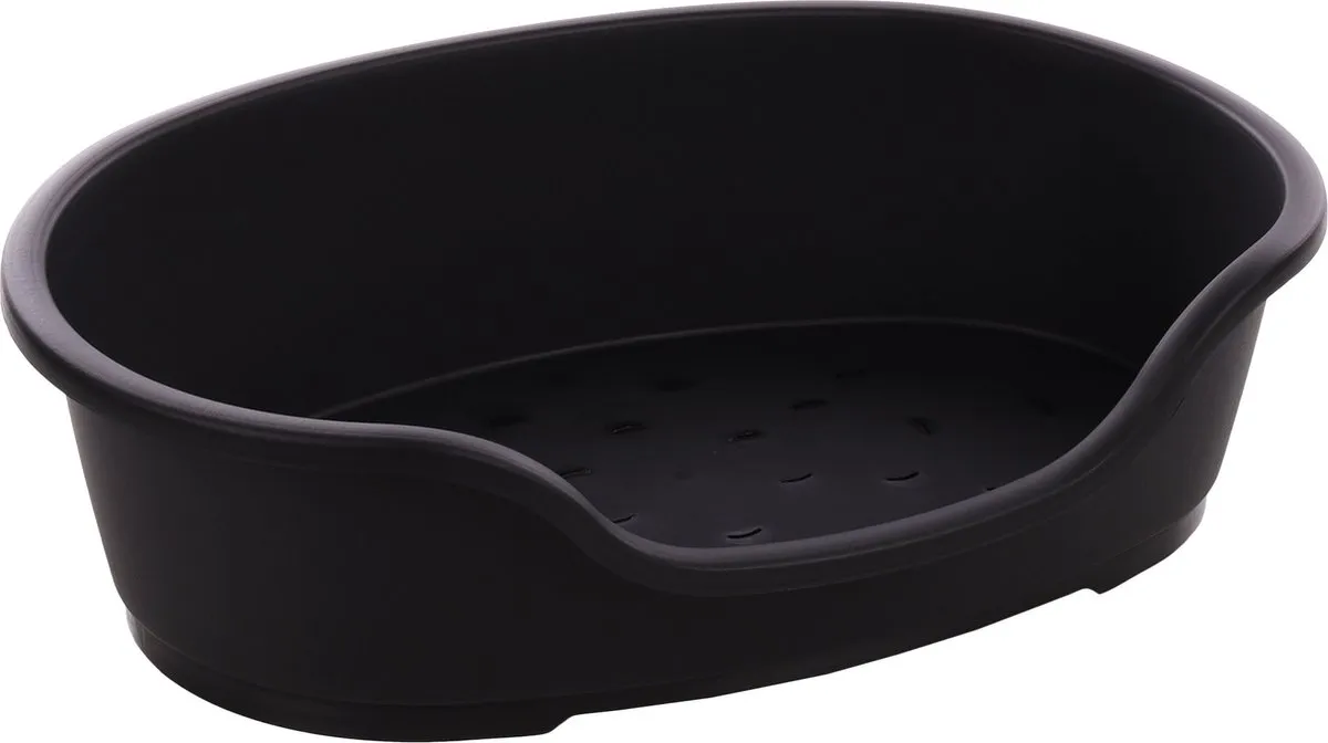 Hondenmand – kunststof mand Tuck Ovaal Zwart L 81x51cm – gerecycled & antislip – onderhoudsvriendelijk Europees design