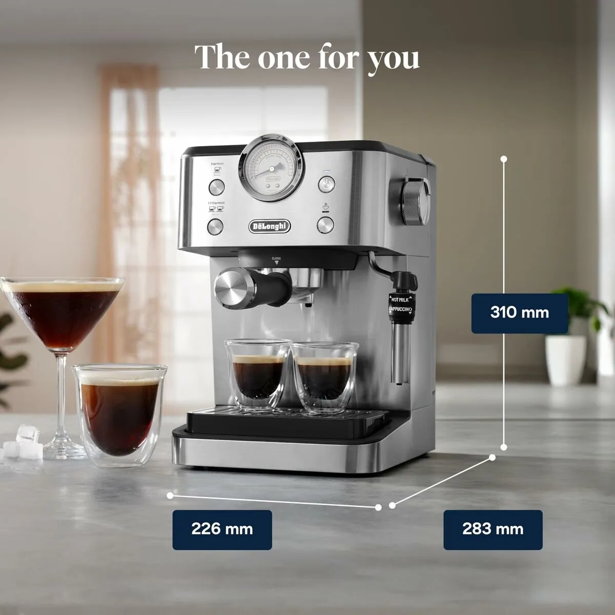 De'Longhi EM450.M Pistonmachine - 2 Kopjes - 1,7L