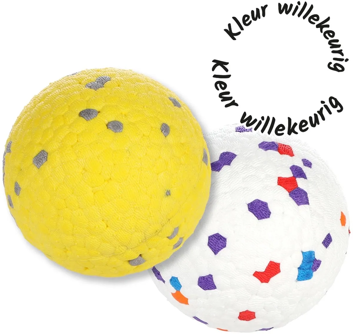 Flamingo Kona Speelgoed Hond - Wit/Geel 7cm