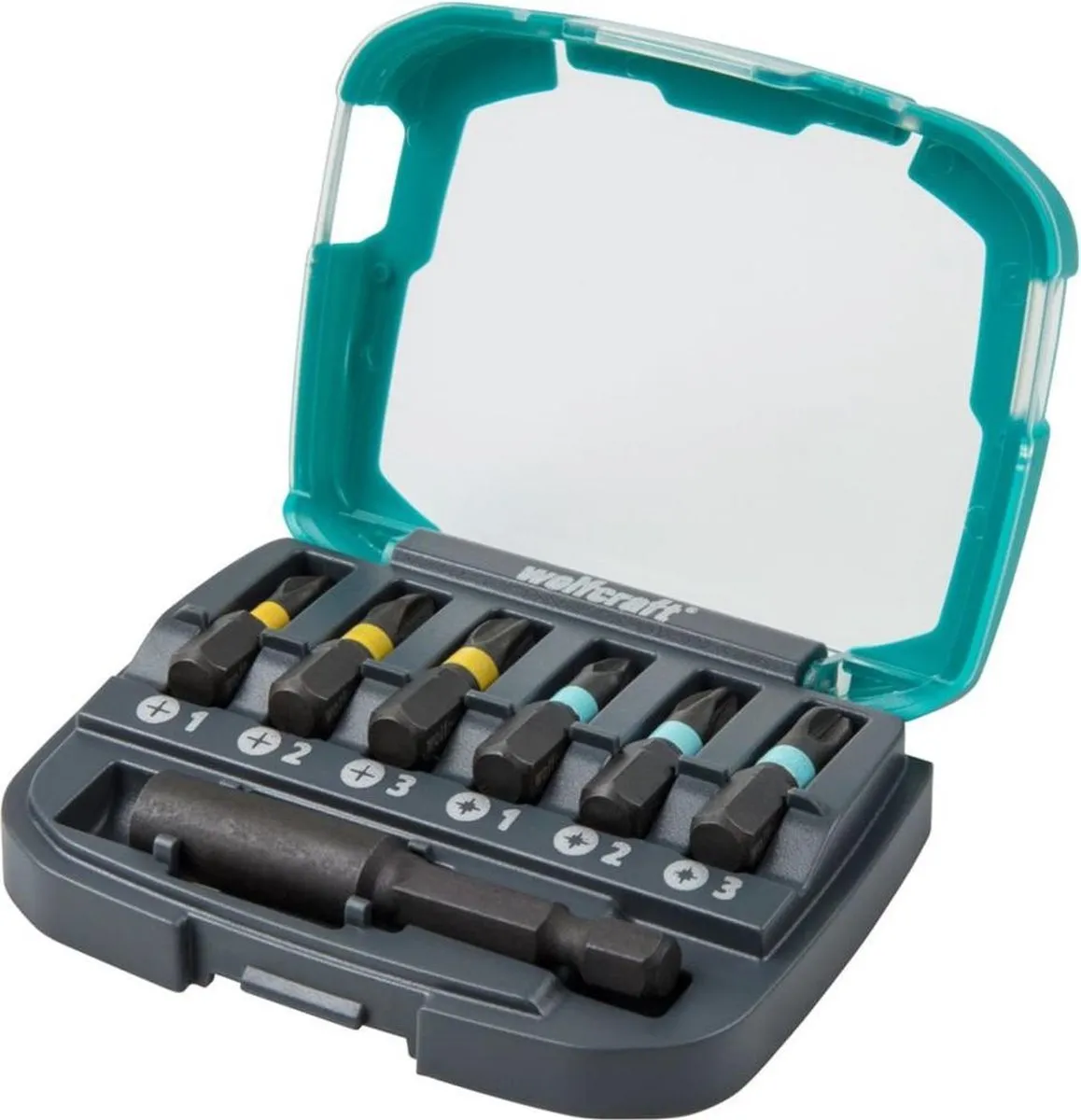 Wolfcraft Impact-bit-box PH/PZ 1-3 7-delig