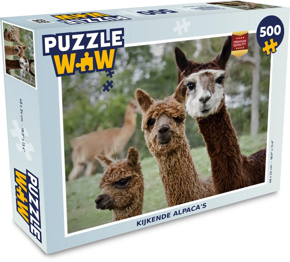 PuzzleWow Alpaca Legpuzzel 500 Stuks