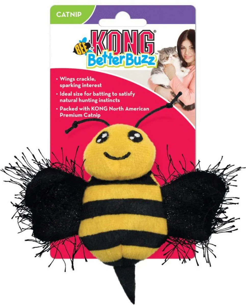 KONG Cat Better Buzz Bij - Zwart/Geel - afbeelding 6 van 6