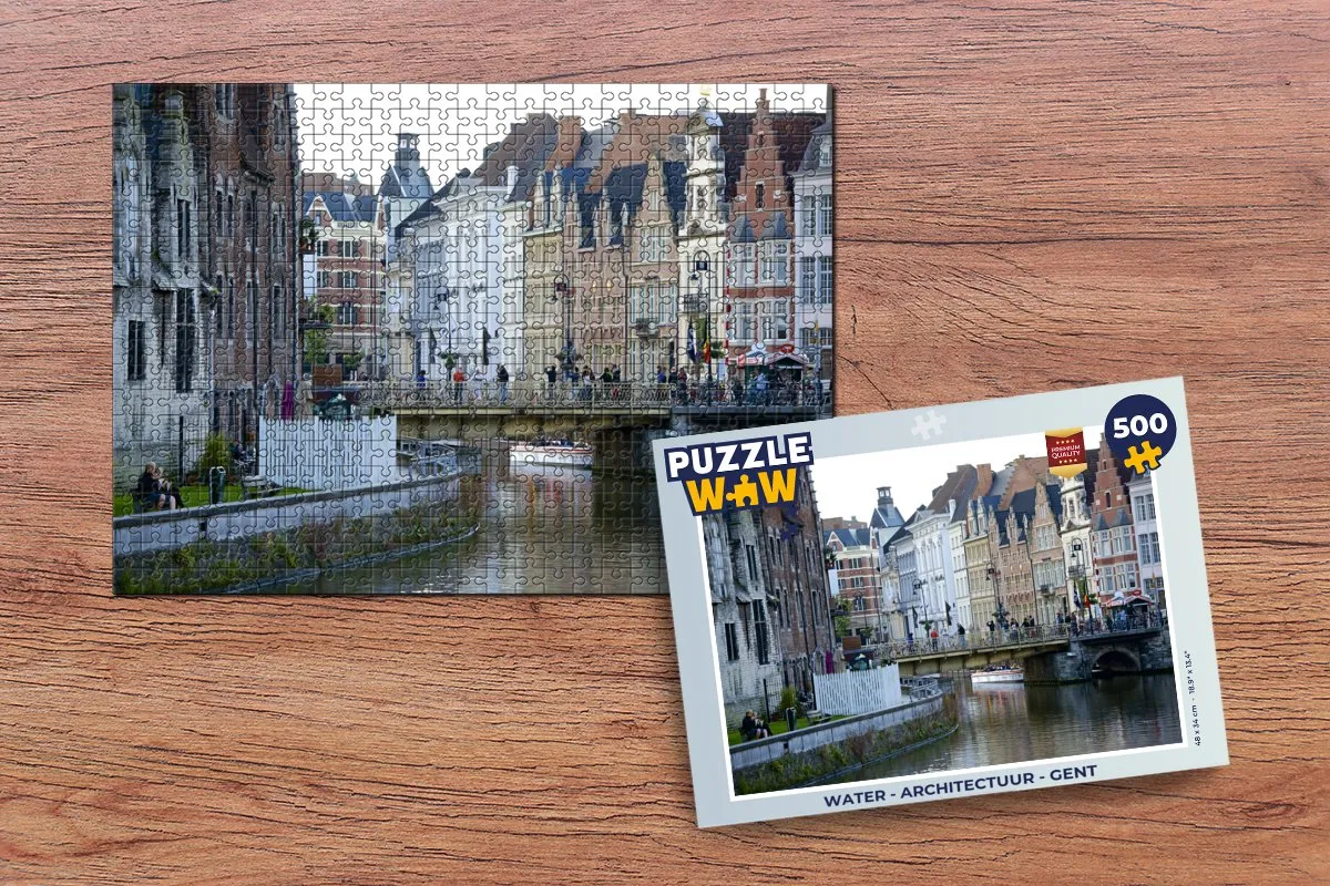PuzzleWow Gent Legpuzzel 500 Stuks - Multicolor