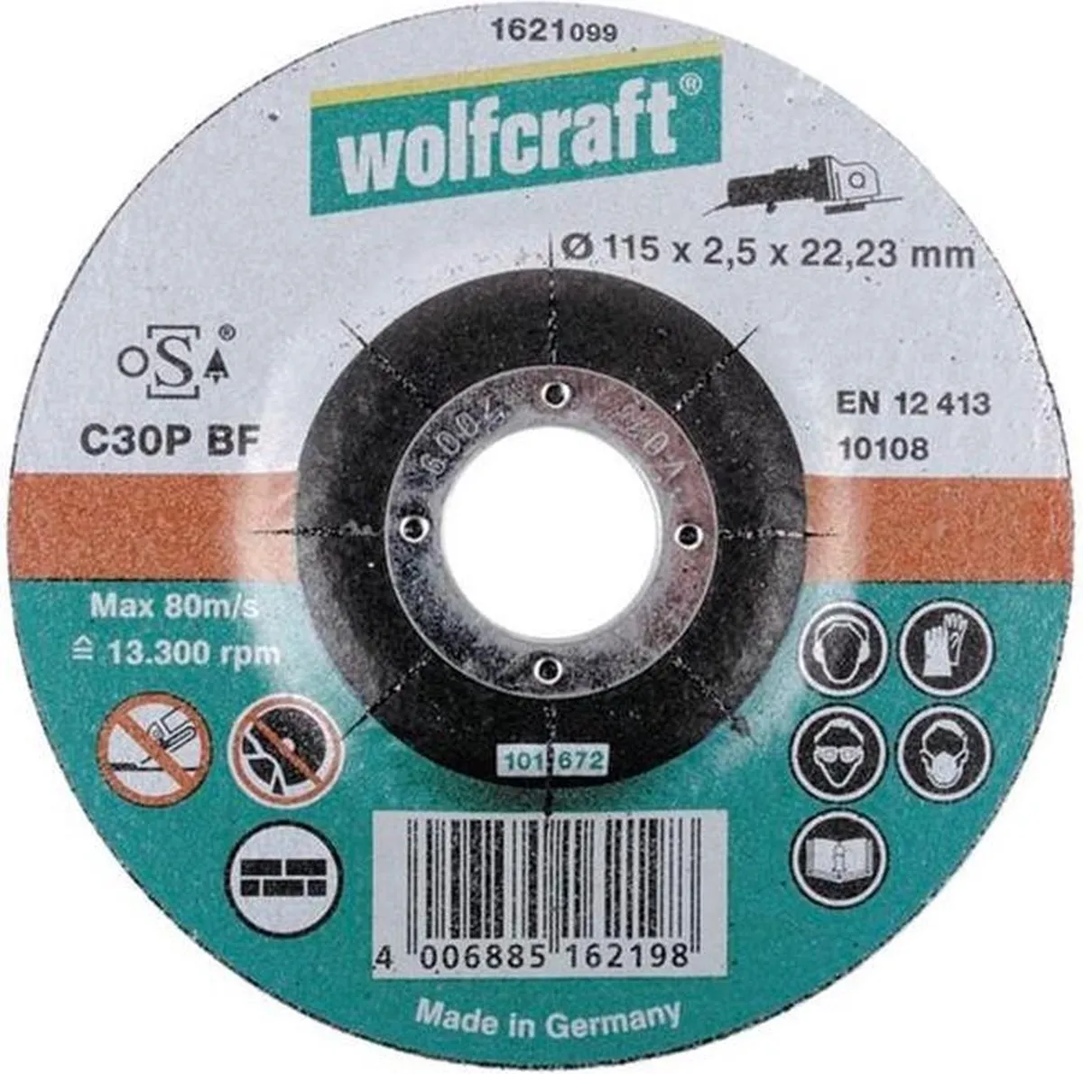 Wolfcraft Doorslijpschijf 125mm Metaal - 5 Stuks