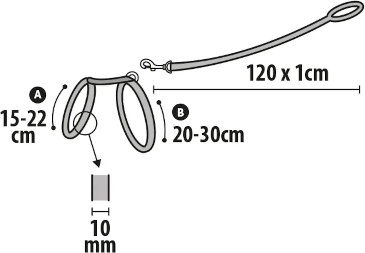 Flamingo Kattentuig Kitten 120cm - Zwart