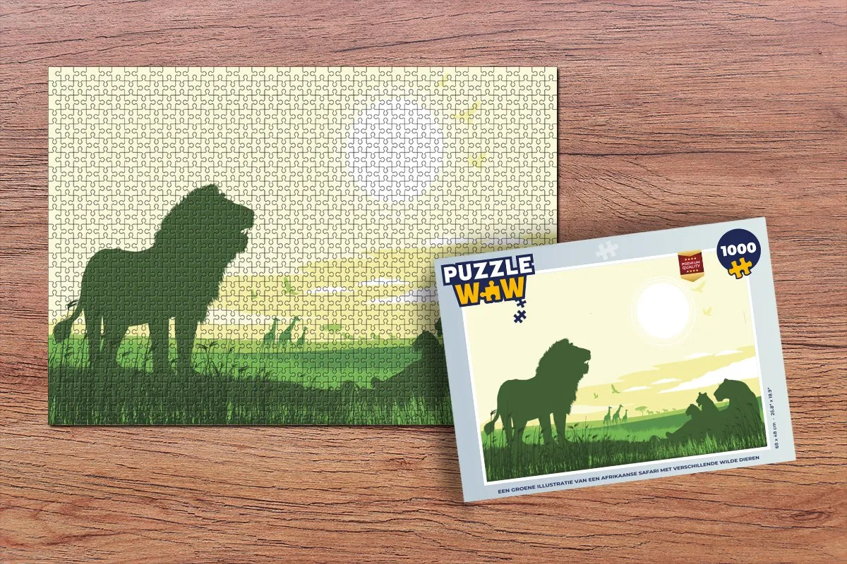 PuzzleWow Legpuzzel Afrikaanse Safari 1000 Stuks