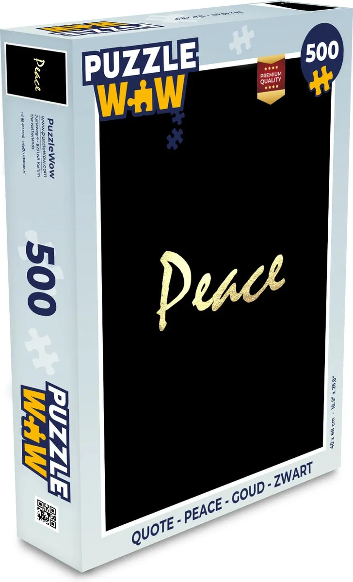 PuzzleWow Peace Legpuzzel 500 Stuks