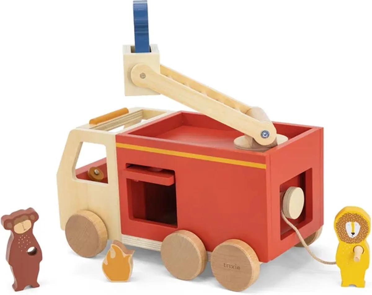 Trixie Houten Brandweerwagen 36-495 - Multi