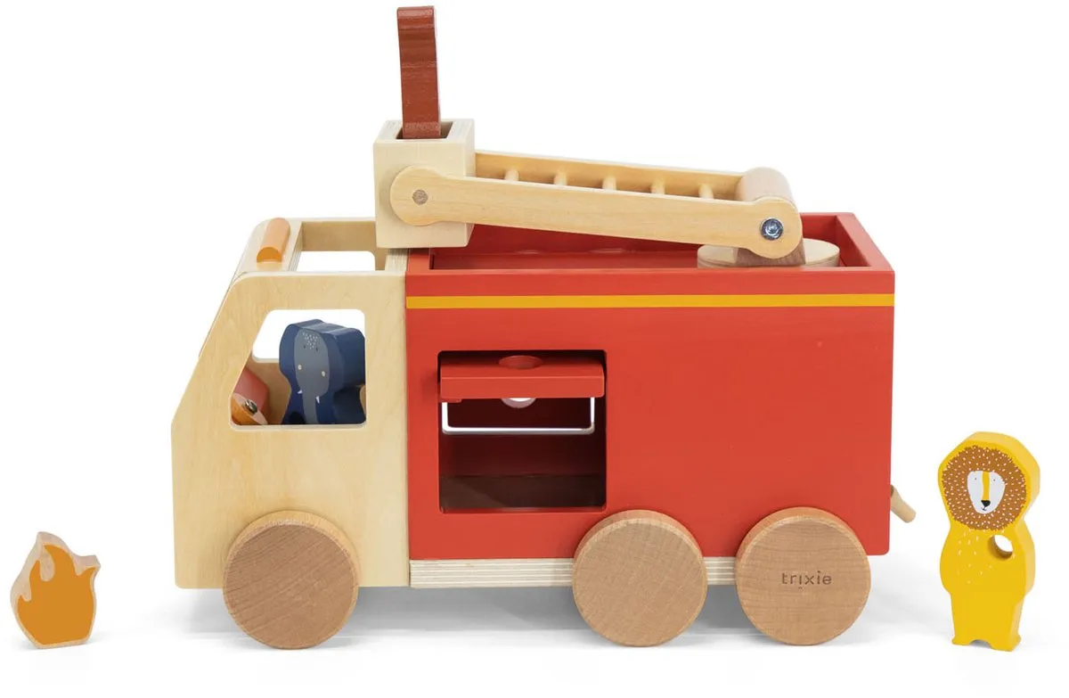 Trixie Houten Brandweerwagen 36-495 - Multi