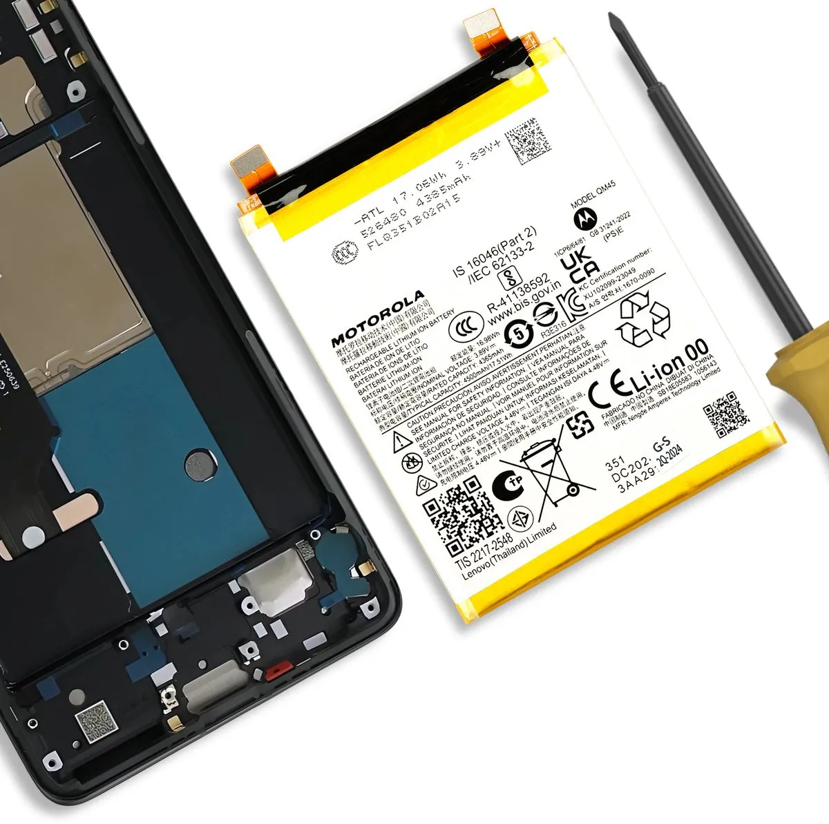 Motorola Edge 50 Pro SB18E05583 Accu - 4500mAh Wit