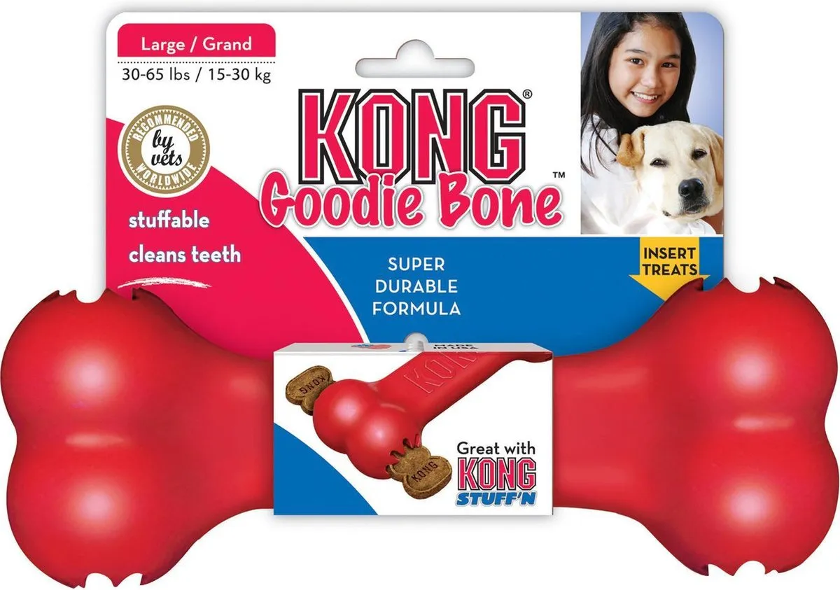 KONG Extreme Goodie Bone L - Hondenspeelgoed 22cm - Rood