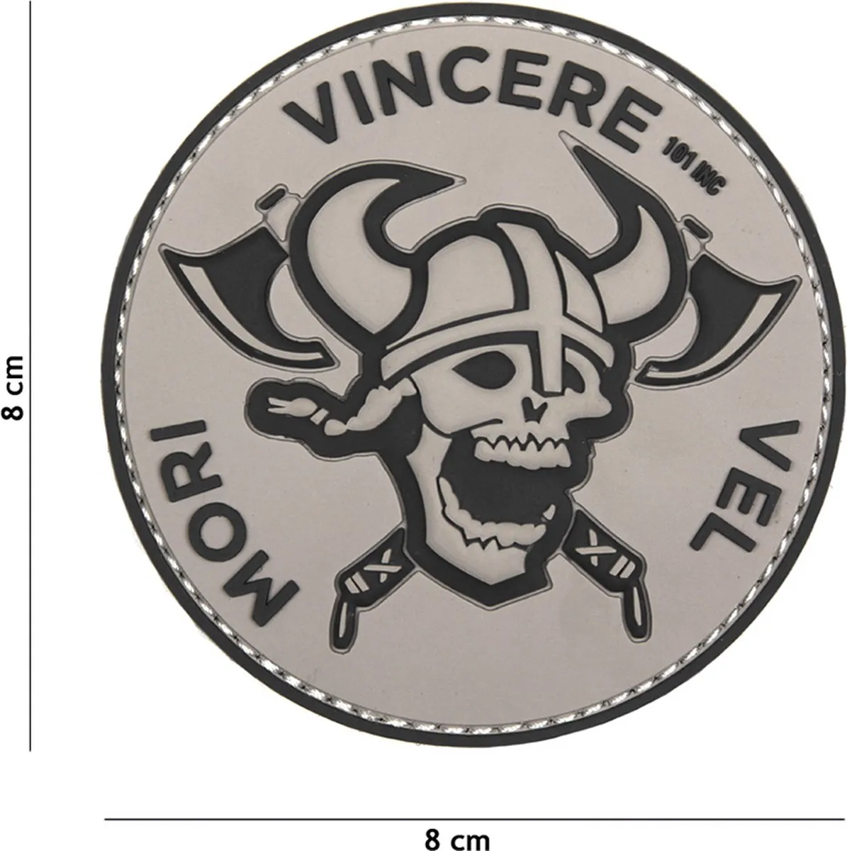 101 Inc Embleem 3D Mori Vincere Vel Grijs 19001