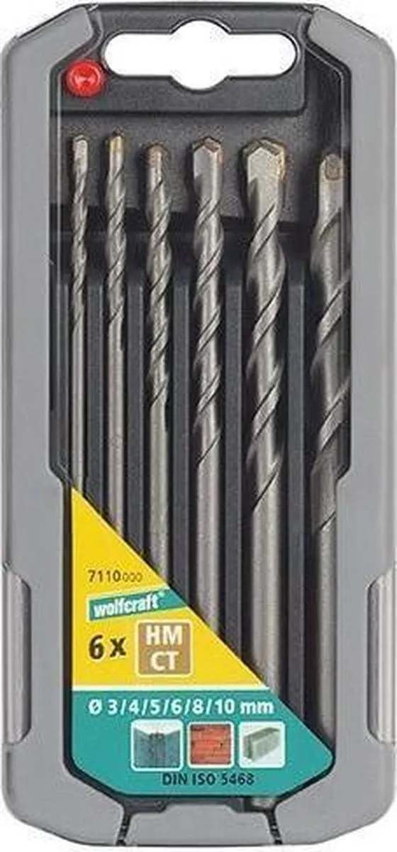 Wolfcraft Betonboorset Hardmetaal Ø3-10mm