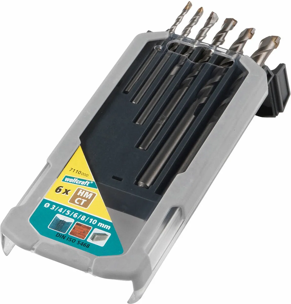 Wolfcraft Betonboorset Hardmetaal Ø3-10mm - 6-delig