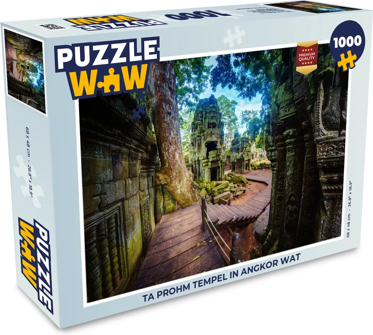 PuzzleWow Ta Prohm Angkor Wat Legpuzzel 1000 Stuks - Multicolor