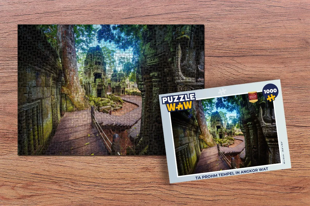 PuzzleWow Ta Prohm Angkor Wat Legpuzzel 1000 Stuks - Multicolor