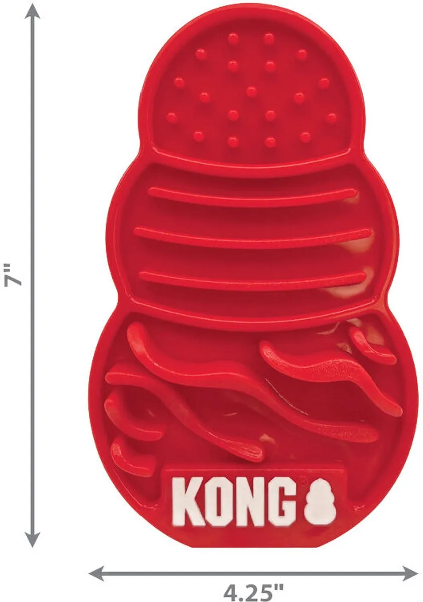 KONG Licks Treat Dispenser Likmat - 7.5cm - Blauw