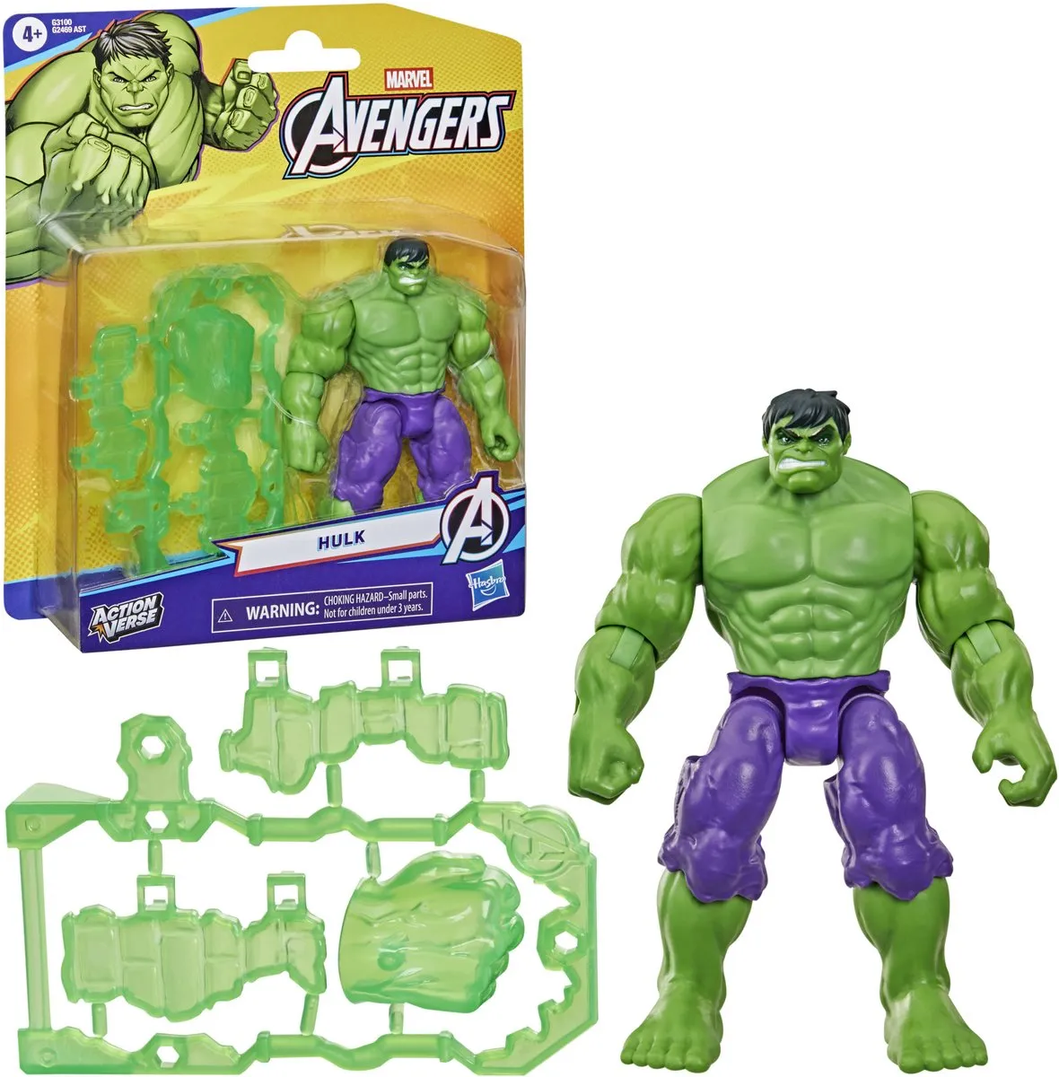 Marvel Avengers ActionVerse Hulk F7208 Actiefiguur 11cm