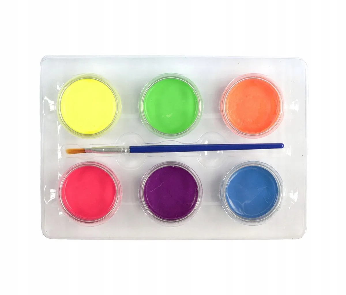 Flamingo Neon Schminkverf Set - 6 Kleuren - afbeelding 2 van 2