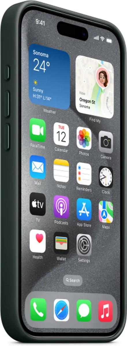Apple FineWoven Hoesje iPhone 15 Pro - Evergreen - MT4U3ZM/A