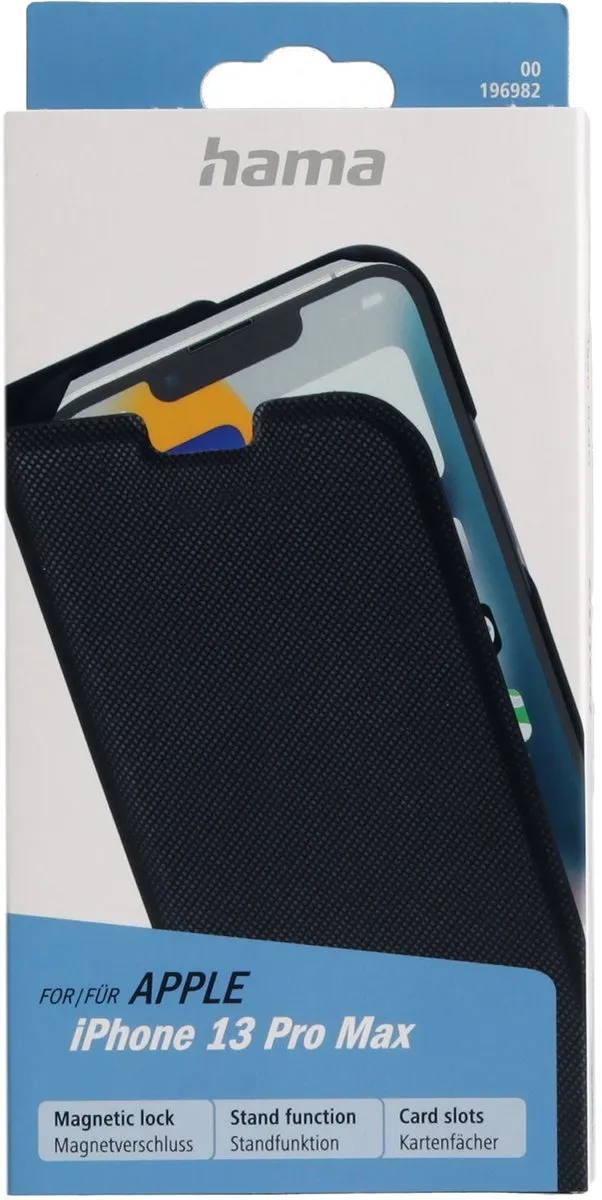 Hama Booklet Slim Pro Hoesje iPhone 13 Pro Max - Zwart