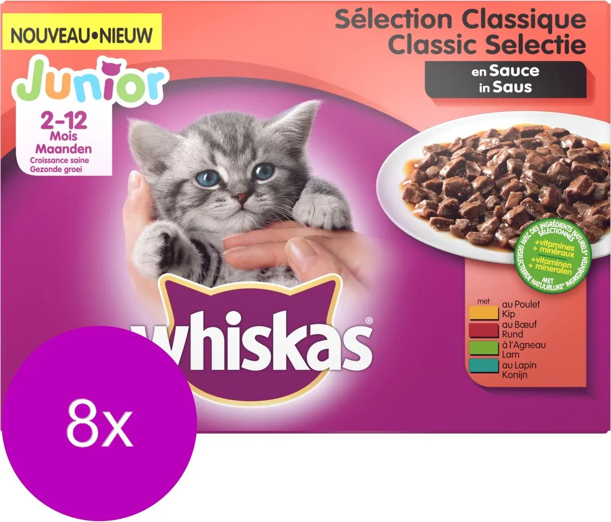 Whiskas Junior Classic In Saus Kattenvoer
