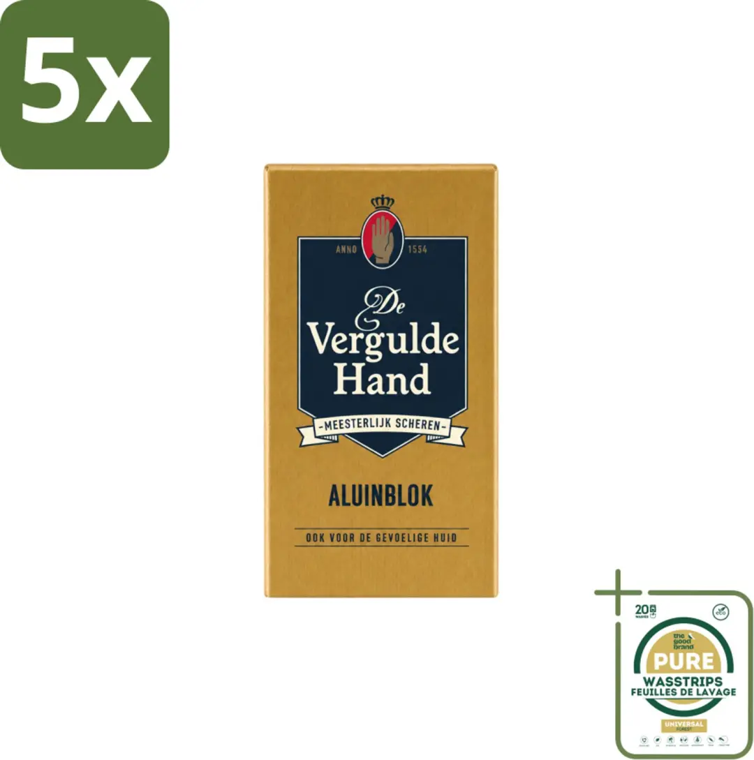 5 x Vergulde Hand