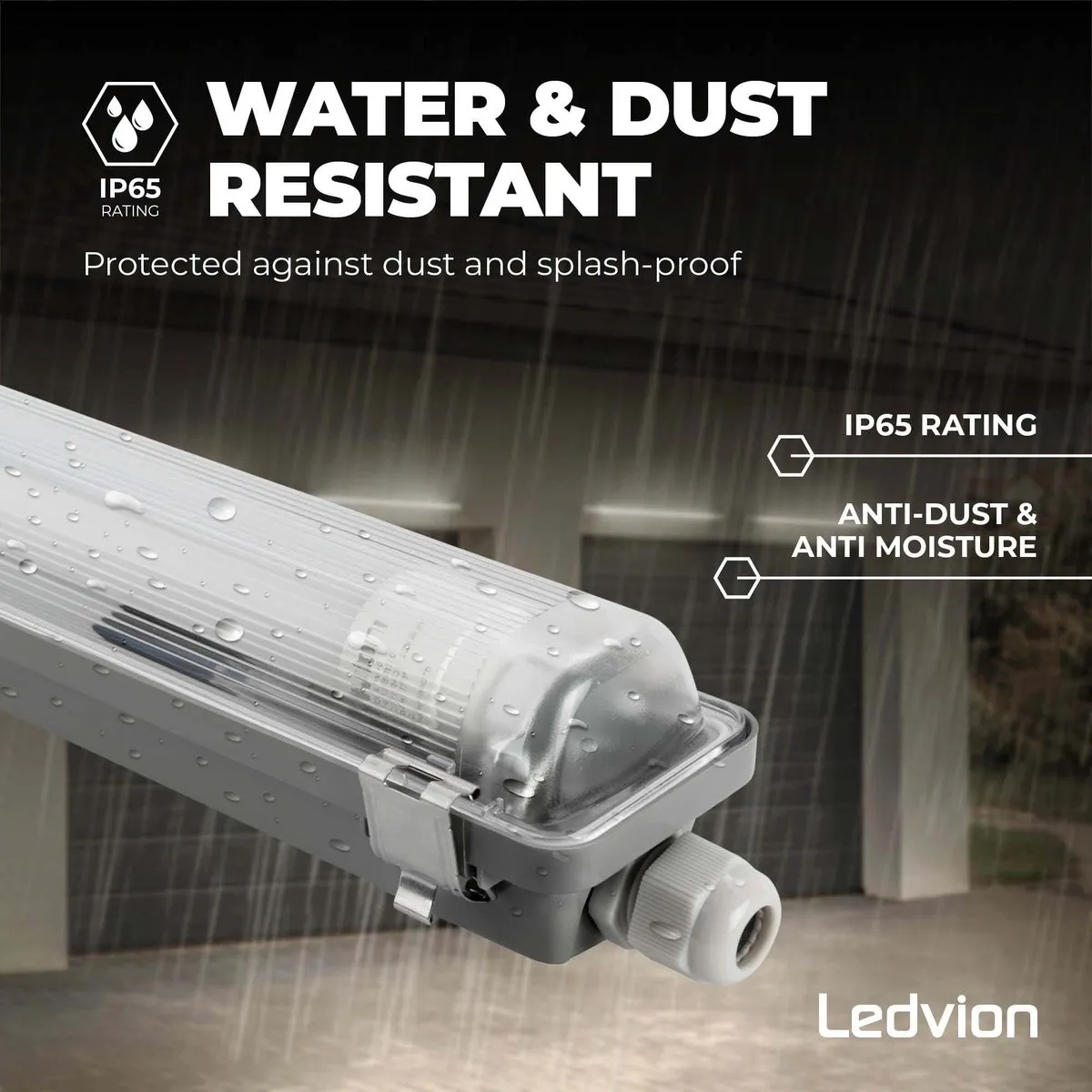 LEDVION LED TL Armatuur 120cm 12W 4000K - Grijs - afbeelding 2 van 6