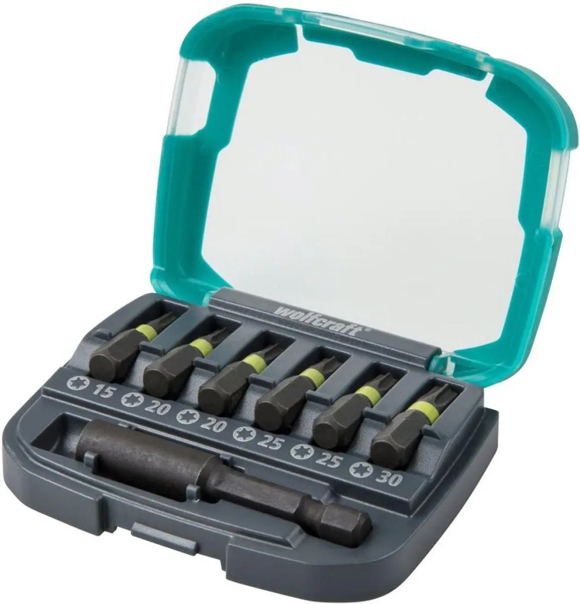Wolfcraft Impact-bit-box TORX T15-T30 7-delig