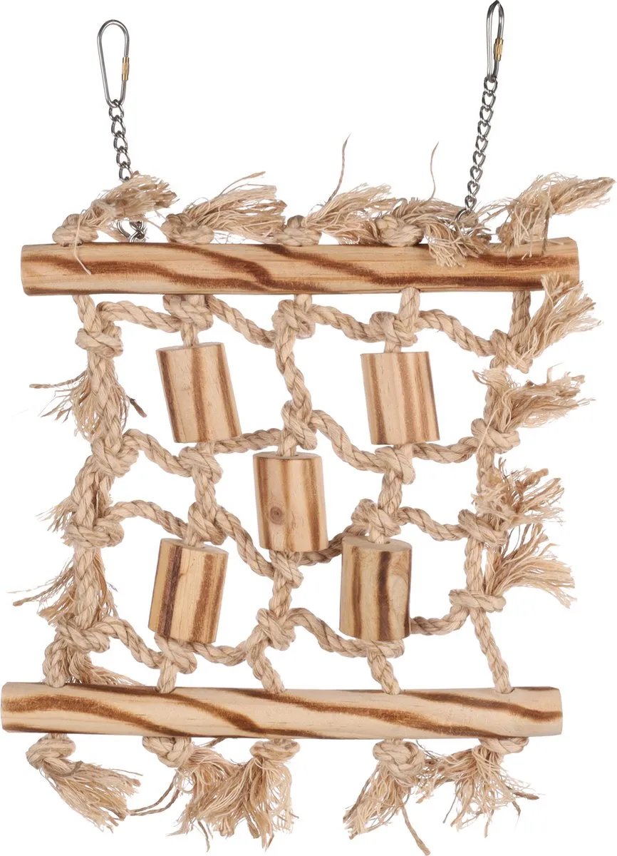 Flamingo Vogelspeelgoed Klimtouw BBQ Smaak - 27x37cm